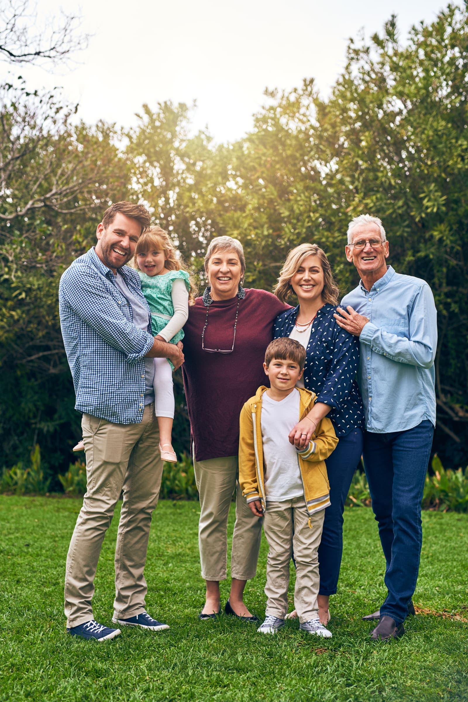 Multiple generations of a family together