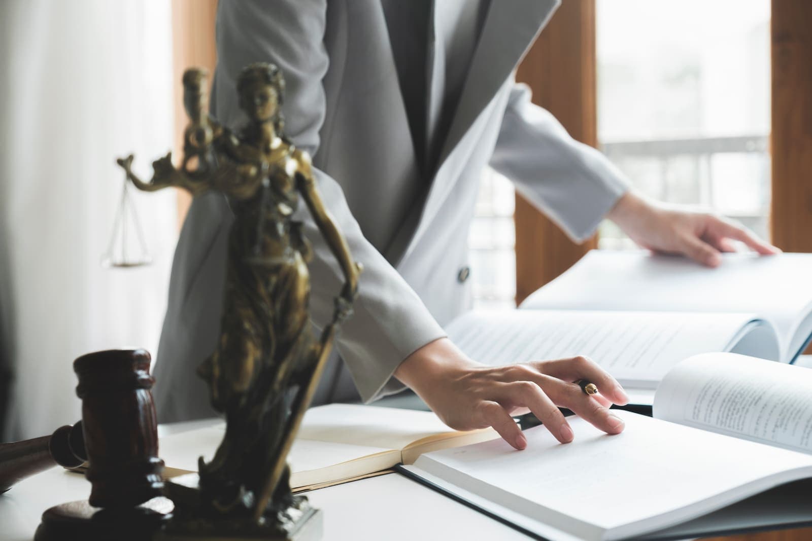 Attorney reviewing corporate ownership records
