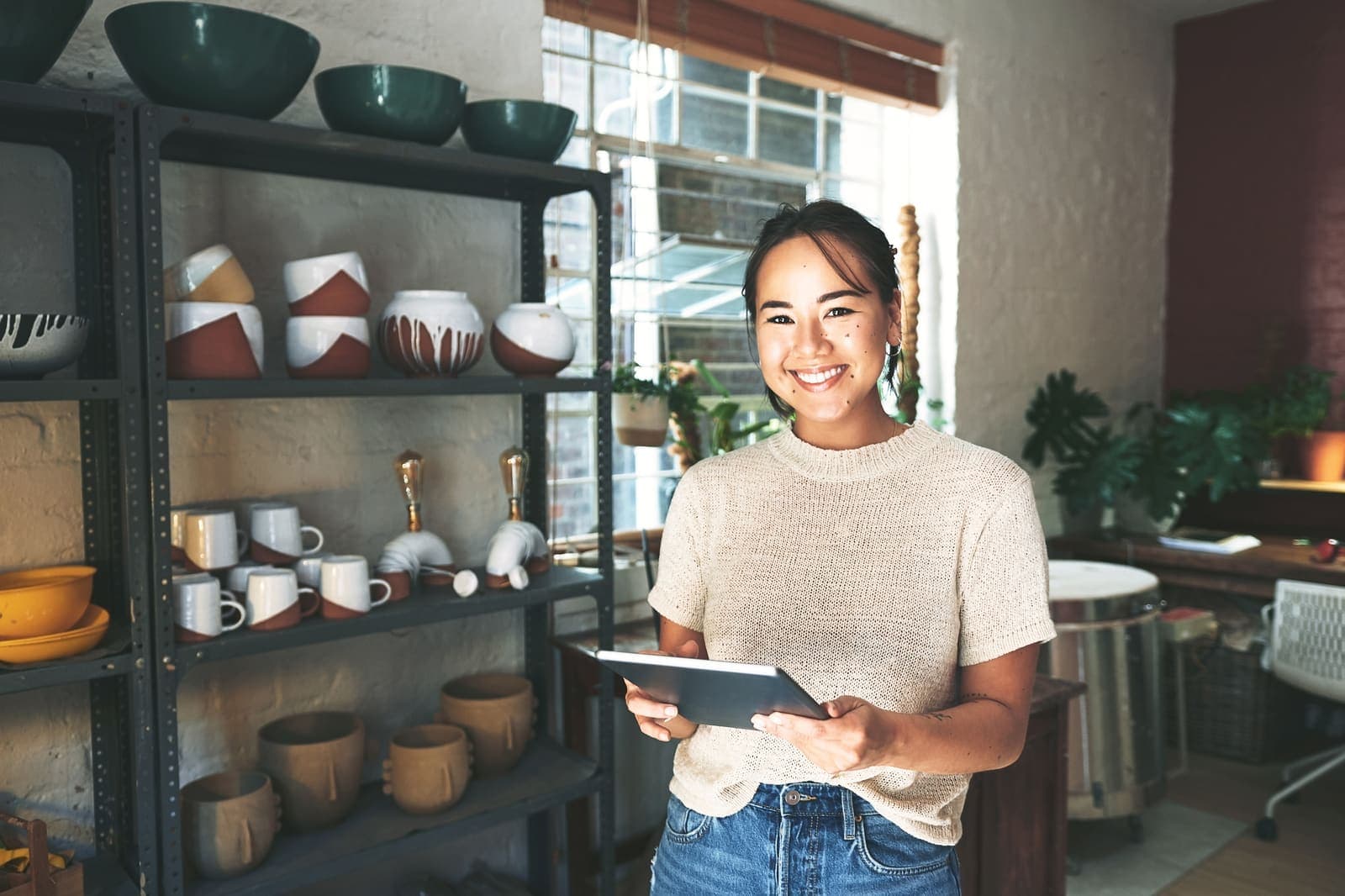 A small-business tenant inside the space their lease covers