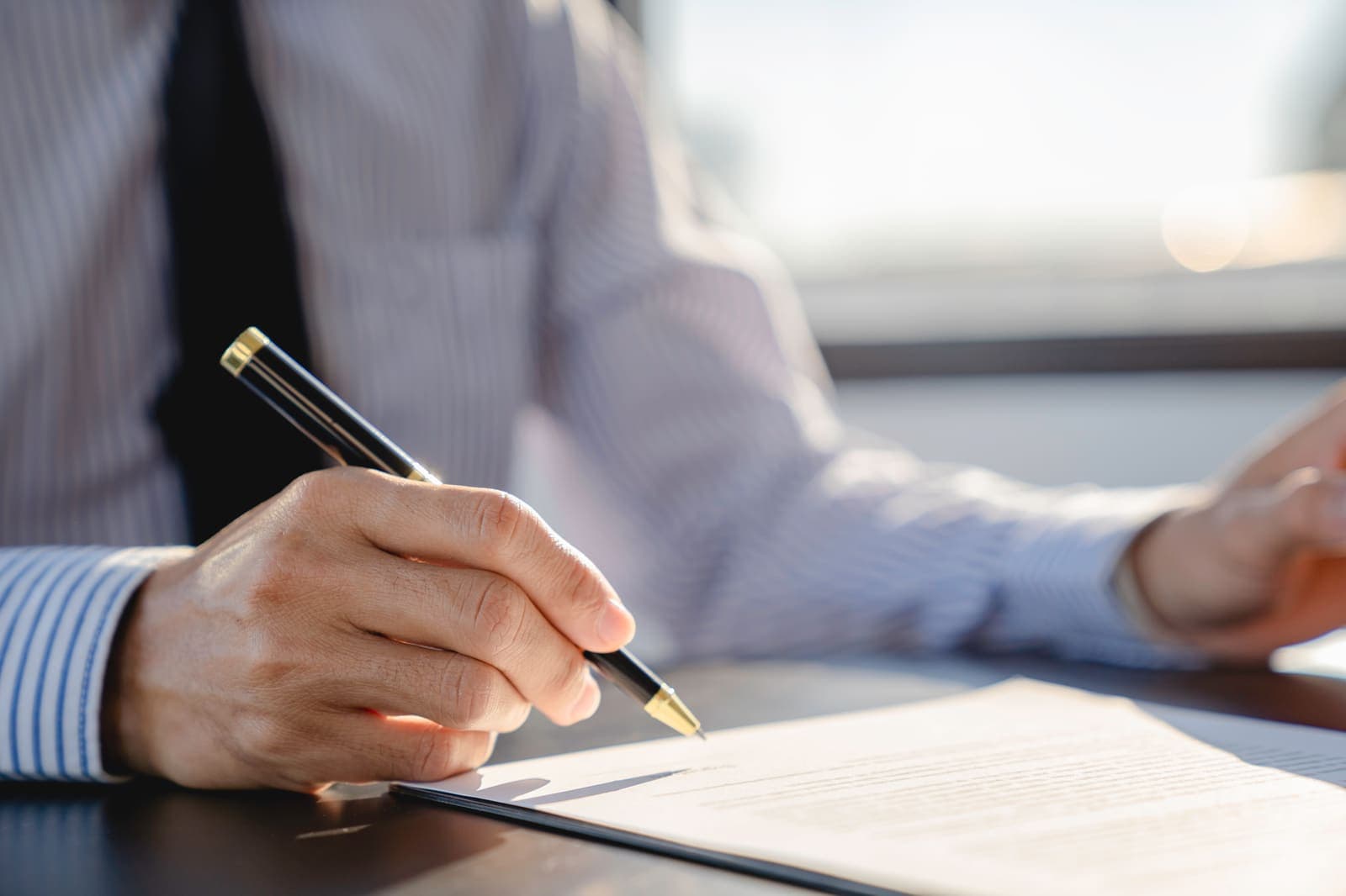 Signing a small-business contract