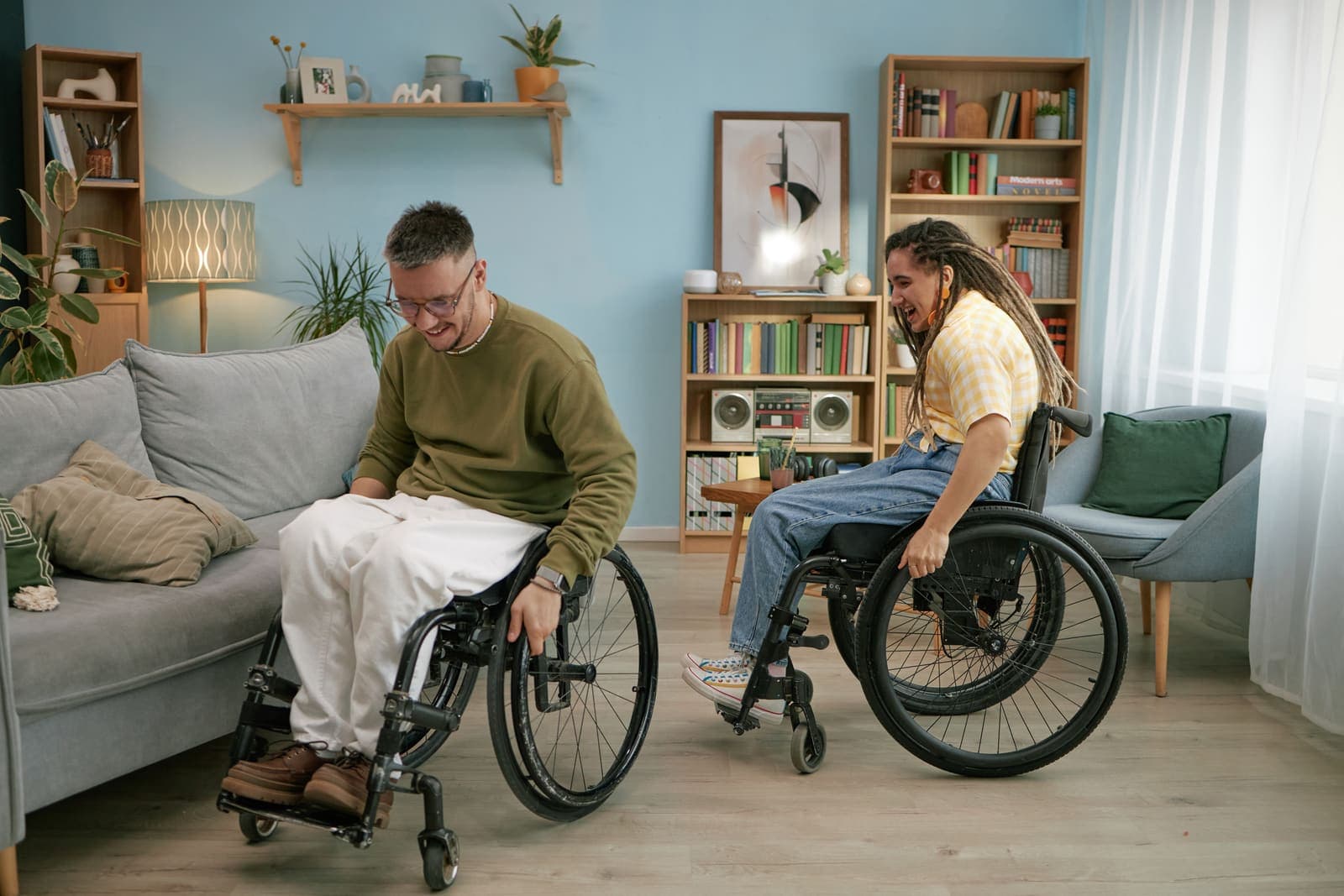 Two young adults at home, the life a special-needs trust is built to preserve
