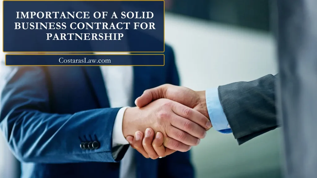 Business Contract for Partnership Handshake